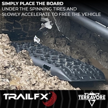 TrailFX Traction Mat Black - 20,000 Pounds - Set of 2 - TBBK01-5