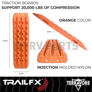 TrailFX Traction Mat Orange - 20,000 Pounds - Set of 2 - TBOR01-2