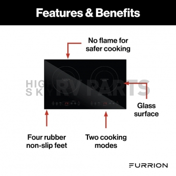 Furrion Induction Cooktop - Black Glass Top -  FIH21G2A-BG-2