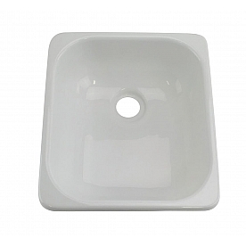 RV Square Outdoor Kitchen Sink - 12-3/4 Inch x 15 Inch White - 209630