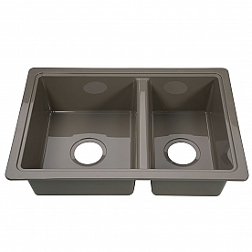 RV Double Sink -  Gray ABS 25 Inch x 17 Inch - 808488