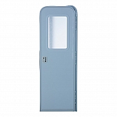 RV Entry Door - Radius Corners White - Right Side Hinges - 26 Inch Width x 72 Inch Height