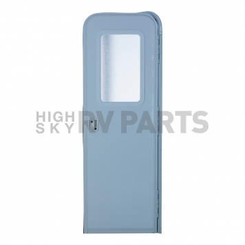 RV Entry Door - Radius Corners White - Right Side Hinges - 26 Inch Width x 72 Inch Height