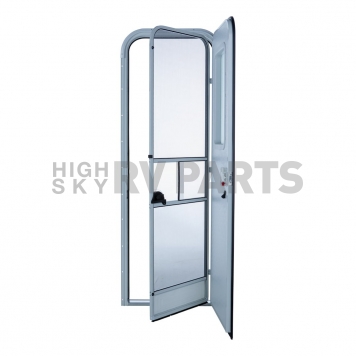 RV Entry Door - Radius Corners White - Right Side Hinges - 26 Inch Width x 72 Inch Height-2