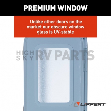 RV Entry Door - Radius Corners White - Right Side Hinges - 26 Inch Width x 72 Inch Height-6