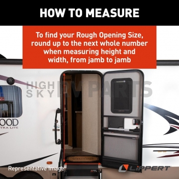 RV Entry Door - Radius Corners White - Right Side Hinges - 26 Inch Width x 72 Inch Height-8
