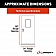 RV Entry Door - Square Corners White - Right Side Hinges - 24 Inch Width x 68 Inch Height