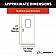 RV Entry Door - Square Corners White - Right Side Hinges - 30 Inch Width x 72 Inch Height