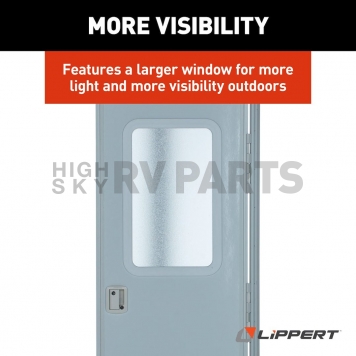 RV Entry Door - Square Corners White - Right Side Hinges - 30 Inch Width x 72 Inch Height-6