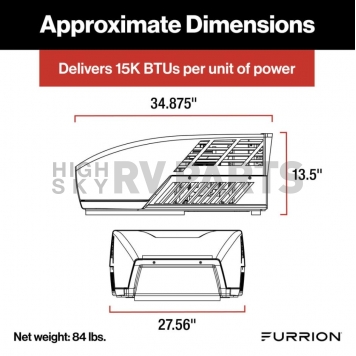 Furrion LLC Chill Air Conditioner - 15000 BTU White - FACR15HESA2-PS-AM-2