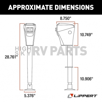 Lippert Components 3500 Pound Capacity Trailer Tongue Jack 285318-2
