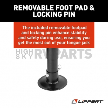 Lippert Components Manual Trailer Tongue Jack  2000 Pound Capacity - 733926-7