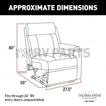 Lippert Components Thomas Payne Heritage Series - Left Hand Recliner Chair Brown - 2020129263-6