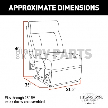 Lippert Components Thomas Payne Heritage Series - Center Armless Recliner Chair Tan - 2020129293-5