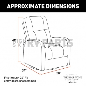 Lippert Components Thomas Payne Swivel Pushback Recliner Chair - Brown - 2020129869-7
