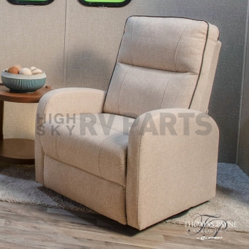 Lippert Components Thomas Payne Swivel Pushback Recliner Chair - Beige - 2020129886-5