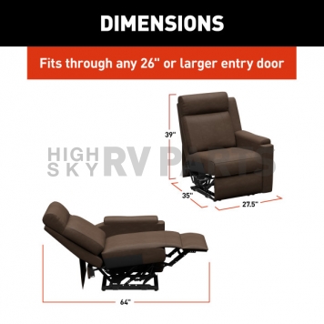 Lippert Components Thomas Payne Heritage Theater Series - Left Hand Recliner Chair Brown - 2024044092-7