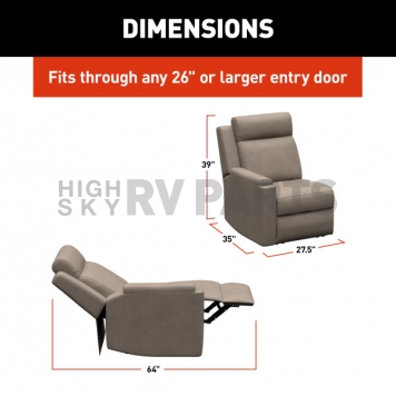 Lippert Components Thomas Payne Heritage Theater Series - Right Hand Recliner Chair Beige - 2024044095-7