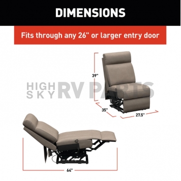 Lippert Components Thomas Payne Heritage Theater Series Center Recliner Chair - Beige - 2024044099-8