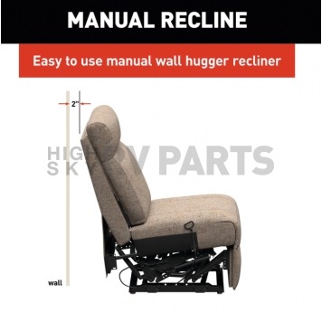 Lippert Components Thomas Payne Heritage Theater Series Center Recliner Chair - Beige - 2024044113-5