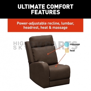 Lippert Components Thomas Payne Seismic Series - Right Hand Recliner Chair Brown - 2024044192-6