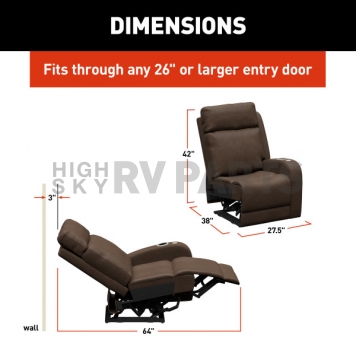 Lippert Components Thomas Payne Seismic Series - Left Hand Recliner Chair Brown - 2024044193-9