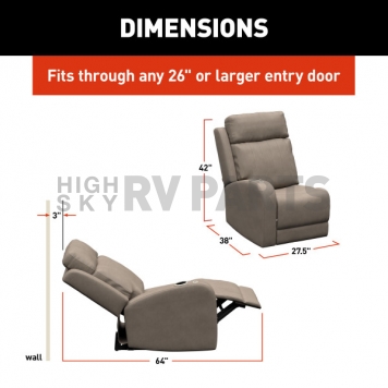 Lippert Components Thomas Payne Seismic Series - Right Hand Recliner Chair Beige - 2024044196-9