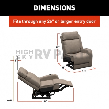Lippert Components Thomas Payne Seismic Series - Left Hand Recliner Chair Beige - 2024044197-9