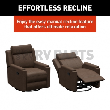 Lippert Components Thomas Payne Swivel Glider Recliner Chair - Brown - 2024044208-6