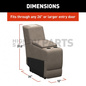 Lippert Components Thomas Payne Sofa Center Seismic Theater Series Console - Tan - 2024044199-9