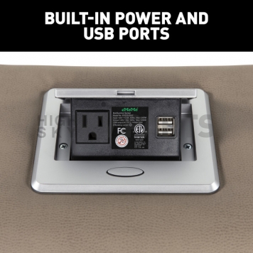 Lippert Components Thomas Payne Sofa Center Seismic Theater Series Console - Tan - 2024044199-6