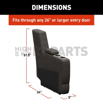 Lippert Components Thomas Payne Sofa Center Seismic Theater Series Console - Brown - 2024044202-8