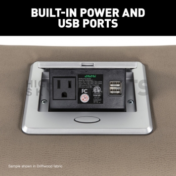 Lippert Components Thomas Payne Sofa Center Seismic Theater Series Console - Brown - 2024044203-5