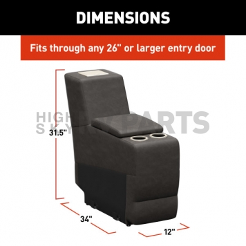 Lippert Components Thomas Payne Sofa Center Seismic Theater Series Console - Brown - 2024044203-8