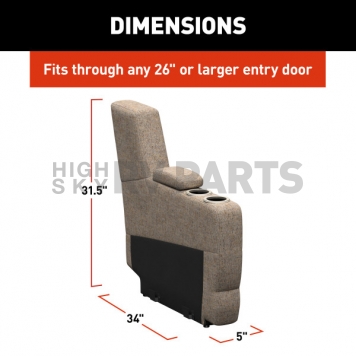 Lippert Components Thomas Payne Sofa Center Seismic Theater Series Console - Beige - 2024044206-8