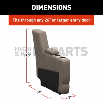 Lippert Components Thomas Payne Sofa Center Seismic Theater Series Console - Tan - 2024044198-8