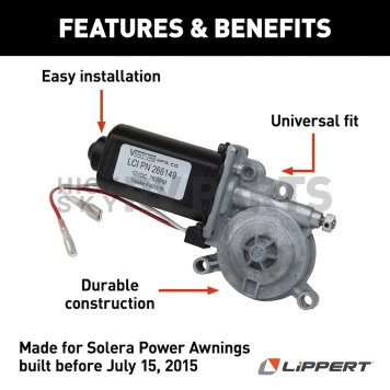 Lippert Components Solera Awning Motor 266149-5