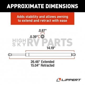 Lippert Components Solera Power or Manual Awning Shock 280343-6