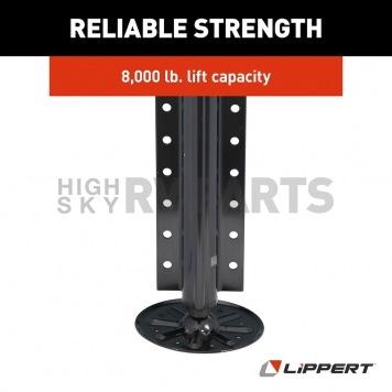 Lippert Components Leveling Jack - 8000 Pound Capacity Single Black - 195860-4