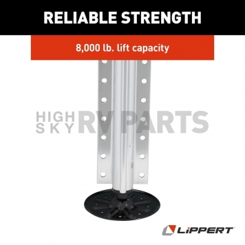 Lippert Components Leveling Jack - 8000 Pound Capacity Single Silver- 19586010-4