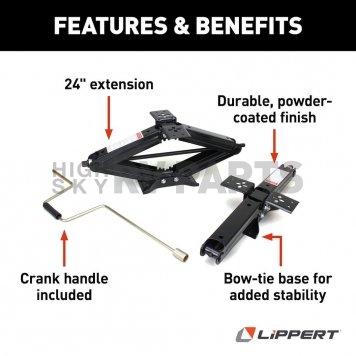 Lippert Components Leveling Jack - 5000 Pound Capacity - Set of 2 - 285326-4