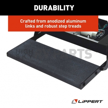 Lippert Components Single Electric Entry Step - Tread Lite Series - 353542-6