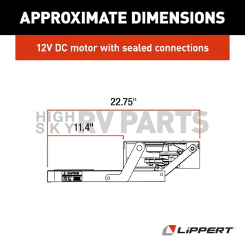 Lippert Components Series 35 RV Single Electric Folding Entry Step - 3691461-2