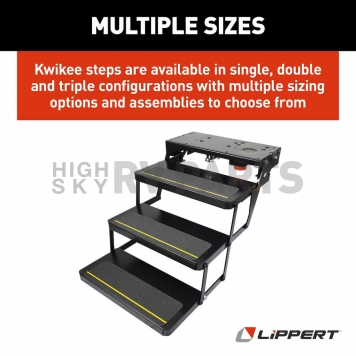 Lippert Components Series 23 RV Triple Electric Folding Entry Step - 3694042-7