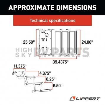 Lippert Components Series 25 RV Triple Electric Folding Entry Step - 369552-2