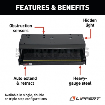 Lippert Components Series 26 Single Electric RV Folding Step - 3711361-7