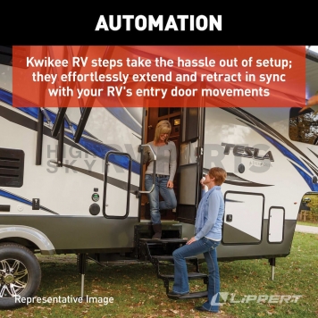Lippert Components Series 26 Single Electric RV Folding Step - 3711363-6