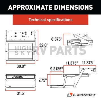 Lippert Components Series 34 Double Electric Folding Step - 3722862-2
