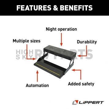 Lippert Components Series 39 Single Electric Folding Step - 3724742-4