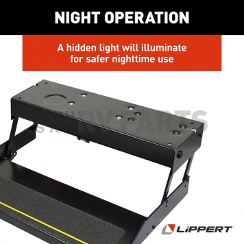 Lippert Components Series 39 Single Electric Folding Step - 3724742-6